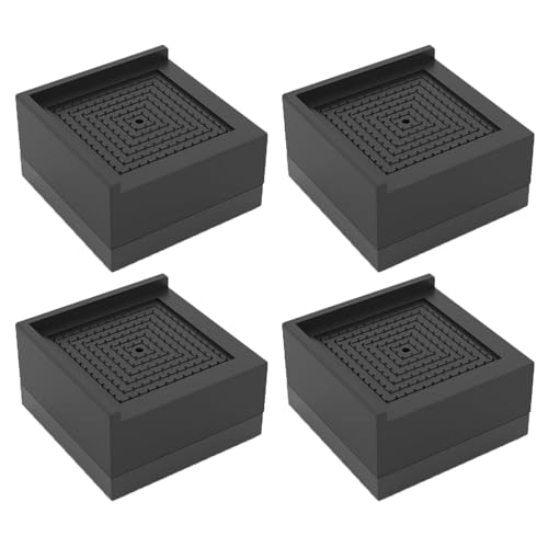 Möbelerhöhung, 4 Stück Sofaerhöhungen, schwarze Möbelerhöhungen, Betterhöhungen aus Kunststoff, tragen bis zu 500 kg, robuste Tischbeine for Couch, Nachttische, Stühle (15 x 15 x 14 cm)(7.8 x 7.8 x 4c