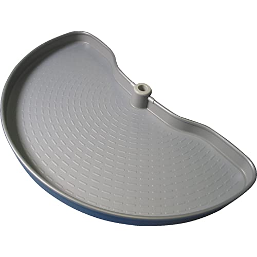 NINKA 5870.90 70962 ProArc Halbkreis-Schwenkboden für Küchen Eckschrank, KB 900mm mit integrierter Antirutschfolie, Kunststoff alugrau, Silber
