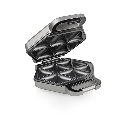 Princess Samosa und Snack-Maker - Backfläche von 24,5 cm x 19 cm - 10 Snacks pro Sitzung - Überhitzungsschutz - Geeignet für den Campinggebrauch - 700 W - 01.123002.01.001