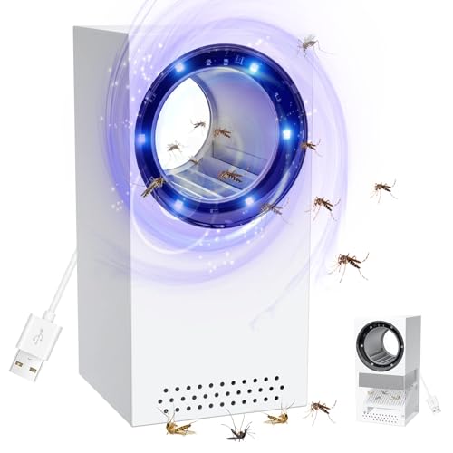 Insektenvernichter Elektrisch, Insektenvernichter, Fliegenvernichter mit USB, Mückenlampe Elektrisches UV-Licht, 180° Mückenkiller-Licht Geeignet für Schlafzimmer, Küche, Büro, Zuhause