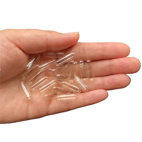 1000 STÜCKE Leere Gelatinekapsel 00 # 0 # 1 # Klare leere Farbkapseln Hohle Hartgelatine Transparente getrennte verbundene Kapseln Größe 0 1000 Stck