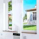 Gruntbear 500CM(197") Fensterabdichtung für Mobile Klimageräte,Klimaanlagen,Wäschetrockner,Ablufttrockner,Hot Air Stop zum Anbringen an Fenster Flügelfenster, AC Window Seal