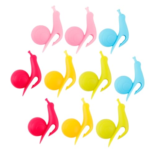 MAGICLULU 10Stücke Teebeutelhalter Aus Silikon Schneckenform Schicke Teebeutelklammern Für Tassenrand Lustige Teebeutelclips Zufälligen Farben Zur Befestigung Von Teebeuteln
