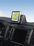 KUDA Handyhalterung passend für Citroën, FIAT, Opel, Peugeot, Toyota - Telefonkonsole für Smartphones, Handys, Navi und mehr – Kunstlederkonsole, schwarz, 6375