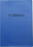 RNKVERLAG 2891 - Arzttasche aus blauem Kunststoff mit Einstecktaschen für Dokumente bis DIN A6, 1 Stück