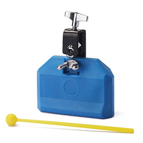 Alnicov Blaues umweltfreundliches Kunststoff-Percussion-Instrument, Block, lateinisches Schlagzeug