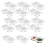 15 StüCk Zweikammer GewüRzbehäLter, Take-Out Gewürzbox, 2-Fach Meal Prep Box GewüRzbehäLter, 60ml+70ml Kleine Dosen FüR SoßEn, Dips, GewüRze, Mini-TiefküHldose, Aufbewahrungsdosen Mit Deckel