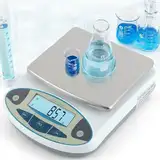 CGOLDENWALL Digitale Laborwaage 5kgx0,1g Elektronische Präzisions-Analysewaage Schmuck Küche Industriewaage 0,1g Wäge- und Zählwaage Kalibriert und Gebrauchsfertig