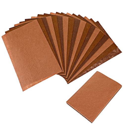 18 Stück Bastelfilz Stoff 3 Farben Braunes Filzstoff 20 x 30 cm Vliesstoff Filzstoff Kinderstickerei Näh filzplatten für DIY Basteln Nähen Handdekoration 1 mm