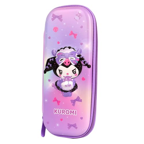 SOOCUTE Federmäppchen für Mädchen, niedliches Anime-Federmäppchen für Kinder, Kawaii-Stifttasche, Schulbedarf, Schreibwaren, Organizer, Box, Lila
