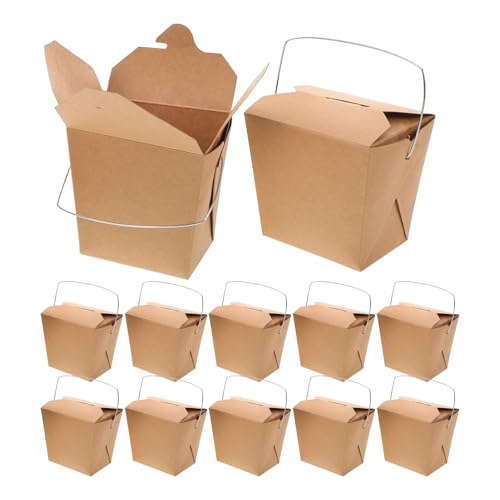 MAGICLULU 50 Stück Essensbox Zum Mitnehmen Lebensmittelbehälter Chinesische Take Away Behälter Chinesische Lebensmittelboxen Warme Take Out Boxen Kalte Take Out Boxen