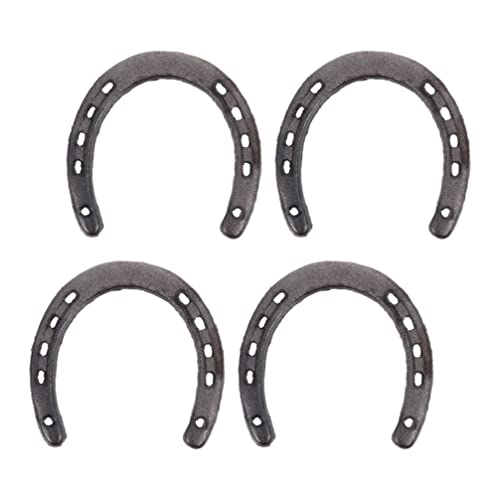 HEMOTON Hufeisen Metall Glückshufeisen Hochzeit Glücksbringer 4 Stücke Hufeisen Anhänger Eisen Hufeisen Wand Deko DIY Basteln Eisenhufeisen für Hochzeit Geburtstag Party Wanddekoration