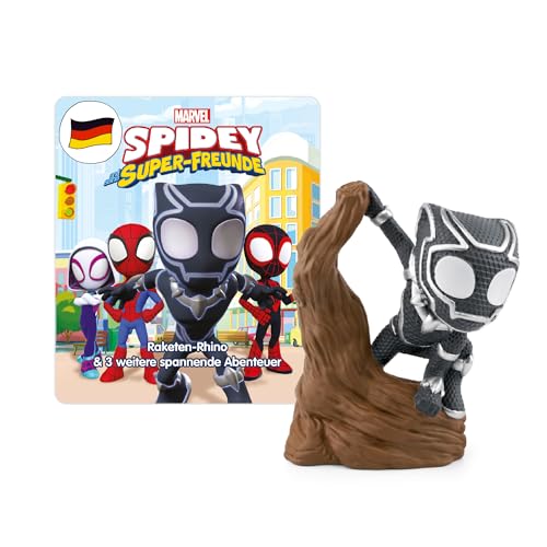 Tonies Hörfigur für Toniebox, Spidey und Seine Super-Freunde – Raketen-Rhino & 3 weitere spannende Abenteuer, Hörspiel für Kinder ab 4 Jahren, Spielzeit ca. 57 Minuten