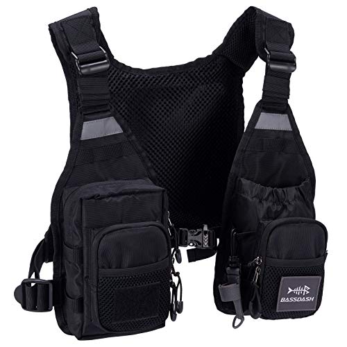 Bassdash FV08 Fliegenfischerweste Anglerweste Ultra Lightweight für Männer und Frauen Tragbare Brustpackung