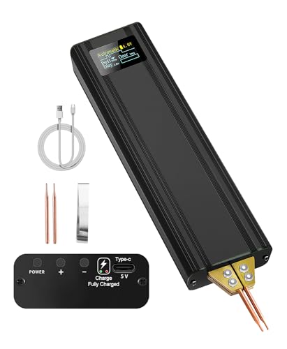 Punktschweißgerät, Handheld Punktschweißgerät für Akkus mit automatischen und manuellen Modi, 80 einstellbaren Geschwindigkeiten für DIY-Batterien