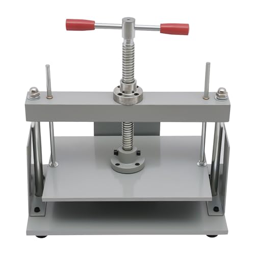 WOQLIBE Manuelle Papierpresse, A4 Buchbinderpresse Maschine Manual Bookbinding Press, Flachpapierpresse für Rechnungen, Bücher, Bücher - 37×22×34CM