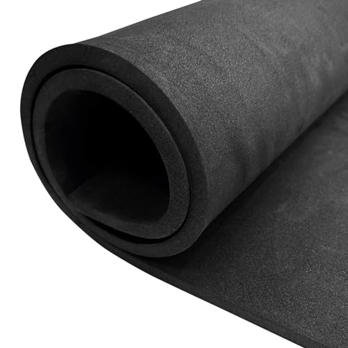 ZHUORUE Eva-Cosplay-Schaumstoffplatten – 10 Mm Dick, Schwarz, 33 X 200 cm, Rolle Mit Bastelschaumstoffplatten, Hohe Dichte 86 Kg/M³ FüR Cosplay-Modellierung, DIY-Projekte, Basteln