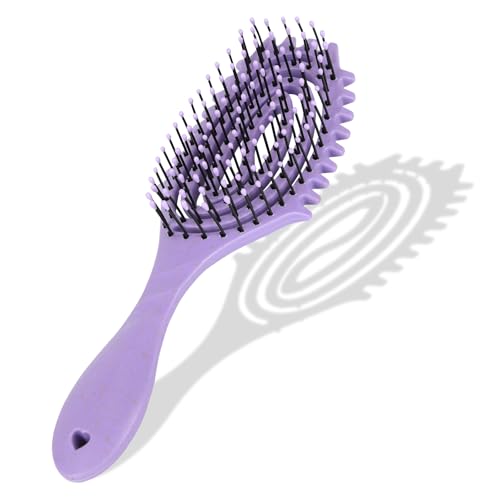 Haarbürste, Curly Hair Brush Detangling Brush lockenbürste Suitable for Curls & Long Hair, Haarbürste Ohne Ziepen Wet brush without Pulling, lockenkamm naturlocken for Women (violet)