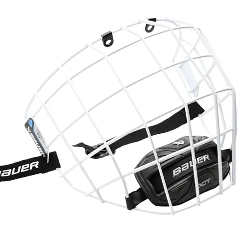 Bauer Facemask Profile II Gitter 2023, Größe:M, Farbe:Weiss