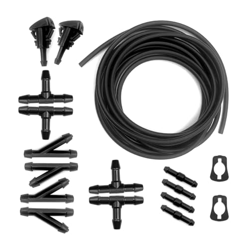 Adunsiaoto 13 Stück Universell Scheibenwaschanlage Schlauch, Scheibenwascher-Schlauch, Auto Scheibenwascher Schlauch Set, Wischwasserschlauch Reparaturset Autozubehör