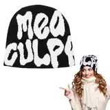 Tyqour Y2k Beanie Y2k Mütze Unisex Winter Knit Skater Beanie Hat Strickmützen Baumwolle Warme Strickmütze Lustig Hut Strickmütze für Herren Damen Teenager Mädchen