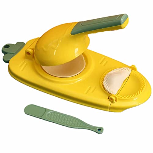 2 In 1 Former Dumpling Maker Maschine, Manuelle Teigpresse, Knödelformdruck, Teigtaschenformer mit Teigroller, Knödelmaschine, Empanada Pierogi Jiaozi Teig Maker, Knödel Schimmel, Küche Werkzeug
