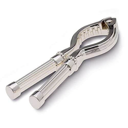 H.Bauer jun. edle versilberte Champagnerzange mit Rillen 13.5 cm - Sektzange zum öffnen von Sekt-, Champagner- oder Schaumweinflaschen