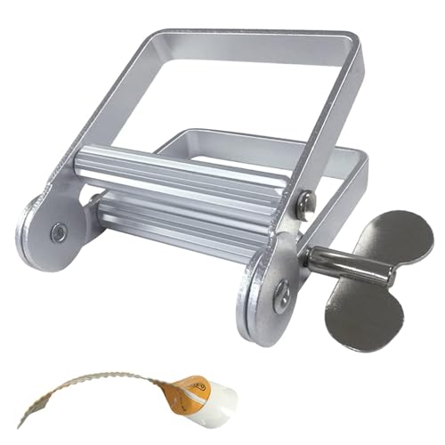 Zahnpasta Quetscher, Tubenausdrücker, Tubenquetscher für Alle Tube Edelstahl, Squeezer Zahnpasta Friseur Farbstoff Handcreme Lack Extruder Werkzeug, Metall Tube Roller, Haarfarbe Farben Kosmetik