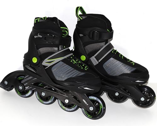 Inline Skates Black-Style Softboot Größe verstellbar 37-41 Rollschuhe Jungen Mädchen 09840