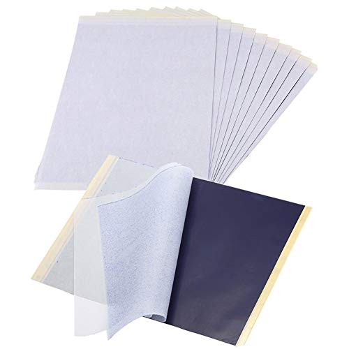 NETUME 25 Blatt Tattoo Transferpapier Papier, Tattoo Schablonen Pauspapier A4 Kohlepapier, Tätowierungen Graphitpapier Transferfolie Papier für Tattoo
