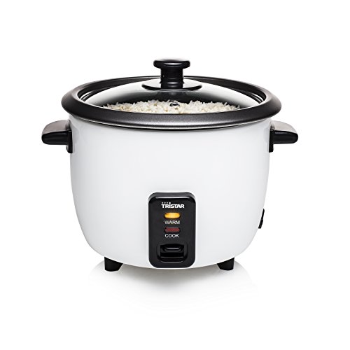 Tristar RK-6117 Reiskocher - 0,6 Liter - Warmhaltefunktion, 300 W, 0,6 l, 18 x 18 x 18 cm, schwarz, weiß