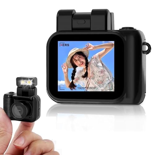 Mikro-Digitalkamera, 1080P HD-Videoaufzeichnungskamera, Kleine Kamera, 2 MP Micro-DV-DVR-Kamera, Camcorder, Retro-Kamera, Schlüsselanhänger-Kamera (Mit 128G-Speicherkarte)