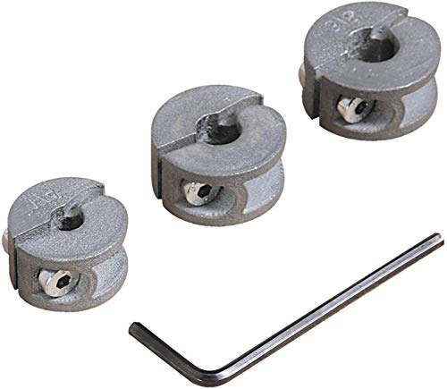 wolfcraft Tiefenstopp-Set Universal, 4-tlg. I 2755000 I Für tiefenbegrenztes Bohren I kompatibel mit allen Holzspiralbohrern in den Ø 6, 8 und 10 mm