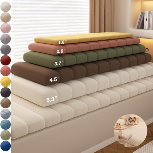 Benutzerdefinierte Fenster Sitzkissen Indoor, Kreis Fleece Bay Fenster Kissen, wasserdicht Anti-Katze Kratzer Bank Kissen für Indoor-Möbel, benutzerdefinierte Bank Kissen mit Anti-Rutsch-Boden
