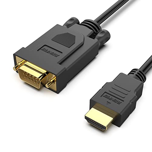 BENFEI HDMI zu VGA Konverter-Kabel 1,8M, Unidirektional HDMI zu VGA D-SUB 15 Pin M/M Unterstützung Volles 1080P Signal von HDMI Eingang Laptop HDTV zu VGA Ausgang Monitoren Projektor,Fernsehapparat