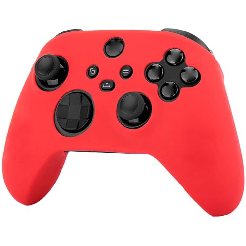 OcioDual Silikon Schutz Hülle Kompatibel mit Xbox X/S Rot Controller Cover Skin Case Protector Anti-Rutsch Weiche Gummi Gel