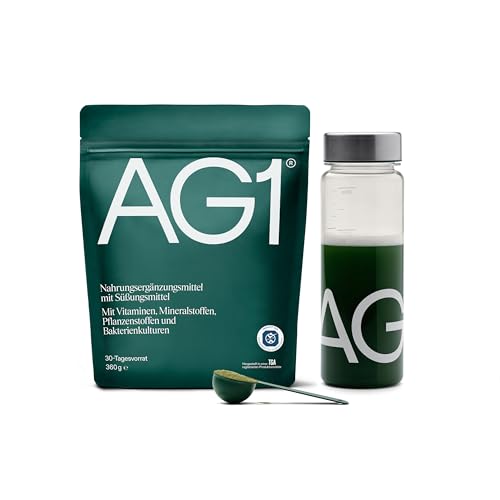 AG1 Greenspulver Nahrungsergänzungsmittel | Dein täglicher Nährstoff-Boost: Vitamine, Mineralstoffe, Darmbakterien | Glutenfrei, Vegan & Keto | 70+ Inhaltsstoffe von AG1 Athletic Greens