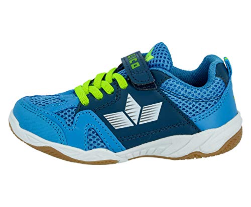 Lico Unisex Kinder Sport Vs Hallenturnschuhe, Blau Marine Lemon, 36 EU