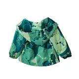ACMEDE Baby Junge Kinder Leichter Jacken Kapuzen 1-7 Jahre, Softshelljacke Sweatjacke Kapuzenjacke Cartoon Aufdruck Jungen Winddicht Mantel Windjacke Übergangsjack Frühling Herbst Outwear Gr.74-128