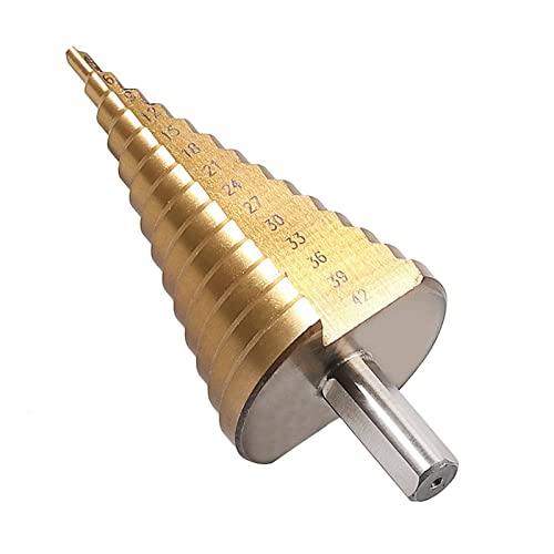 4-42 mm HSS Stufenbohrer ， für Weich-Metall, Holz, Kunststoffe. Bohreraufsatz Kegelbohrer Konusbohrer Schälbohrer Fräser Mehrstufenbohrer