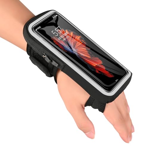 Guzack Handy Armband Handgelenktasche 2 IN 1 Laufen Handytasche Joggen 6,9" Verstellbarem Handyhalterung Arm Joggen Sportarmband für iPhone 16/15/14 Pro Max/Samsung Galaxy Running Joggen Zubehör