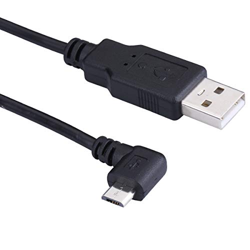 LARRITS 5M USB A to Micro USB Kabel Ladekabel 90 Grad abgewinkelt für Tomtom PKW Navi Auto Dash Cam GPS Überwachungskamera Camcorder Kamera Handy (Micro USB 5M Right Angle)