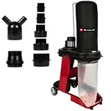 Einhell Absauganlage TE-VE 550/2 A (550 Watt, laufruhiger Induktionsmotor, Automatiksteckdose mit Startfunktion, inkl. Absaugschlauch, Multiadapterset + Absaugadapter), Rot
