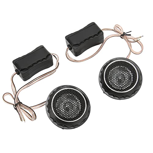 Bewinner 2 X Premium-Kalotten-Hochtöner, 140 W Auto-Lautsprecher Mit Aufklebern, Klare Klangdetails, Metall-Lautsprecher für Audiosystem