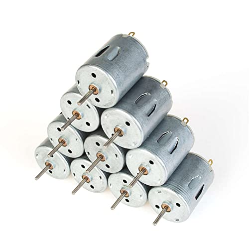 ANGEEK 10pcs R280 DC Motoren 3-6V 6000-17000RPM Hochgeschwindigkeits-Mikromotor für DIY, alle Arten von Spielzeug, kleine Haushaltsgeräte, Autozubehör und andere Produkte.