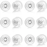 FAMIDIQGO 12 Stück Sichere Ohrring-Verschlüsse für Ohrstecker, Silikon-Ohrring-Ersatz für Ohrstecker/hängende Ohren, hypoallergene Ohrring-Verschlüsse (Weißes Gold)