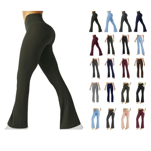 AACH Yogahose Damen Schlaghose Blickdicht Flared Leggings Bootleg Sporthose Bootcut Jogginghose Leicht Luftig Fitnesshose Elastisch Sportlich Jazzpants Hohe lagerverkauf Restposten