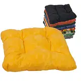 Beo Sitzpolster Gartenstuhl 36x36 atmungsaktiv | Made in EU | Gestepptes Outdoor Stuhlkissen waschbar | UV-beständiges Sitzkissen Stuhl ohne Ausbleichen | Sitzkissen Bank in Gelb