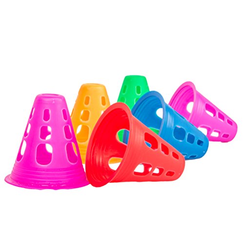 VORCOOL 10 Stücke Kunststoff Kegel für Fußball Skating Sport Training (Zufällige Farbe)