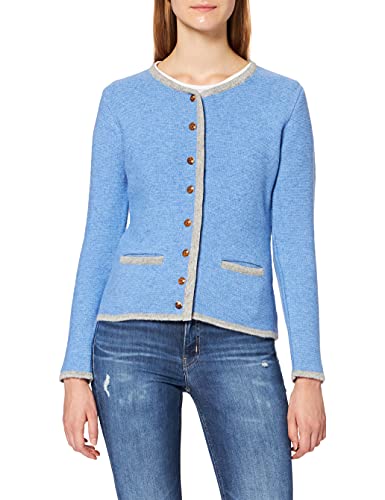 Stockerpoint Caro Damen Trachtenstrickjacke, bleu hellgrau, 44